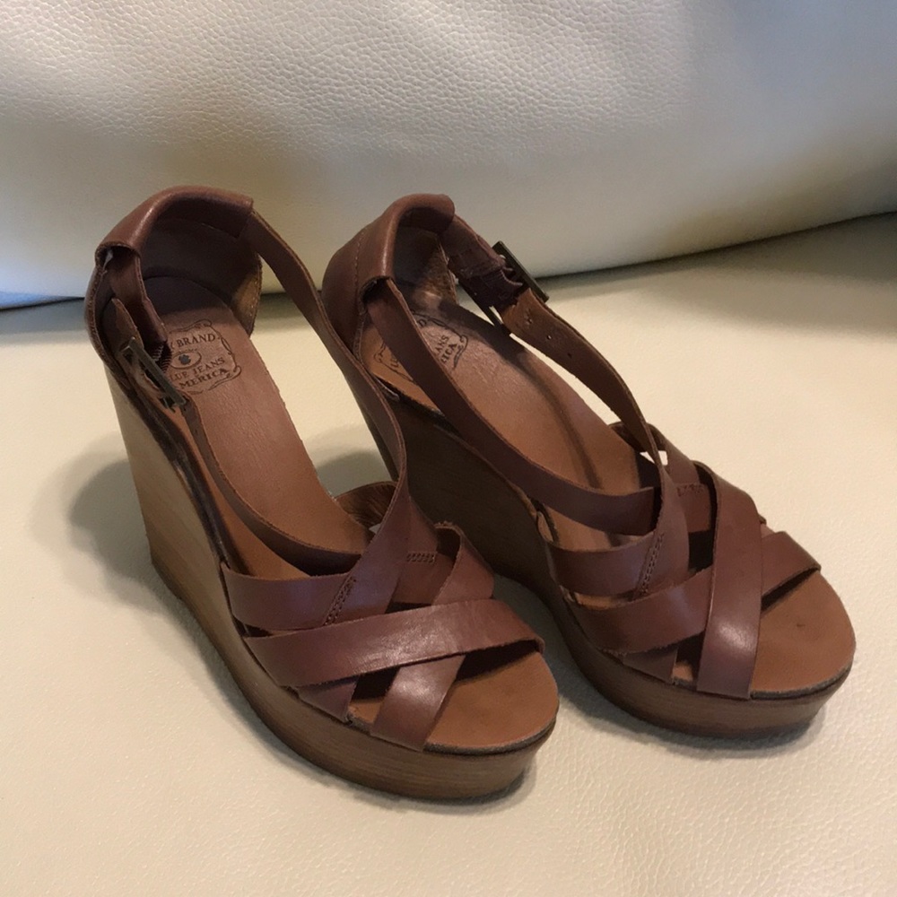 Lucky Brand leather wedges